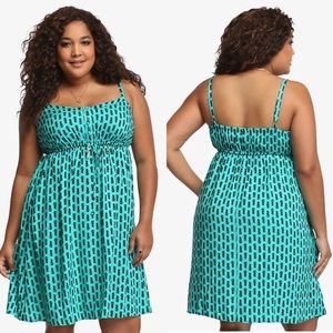 Torrid Pineapple Drawstring Sundress (size 1)